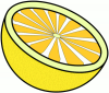 +fruit+food+produce+cut+lemon+ clipart