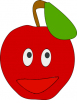 +fruit+food+produce+smiling+apple+ clipart