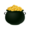 +pot+of+gold+coins+sparkle+money+ clipart