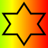 +rainbow+star+orange+red+ clipart