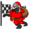 +santa+flag+checkered+jolly+christmas+ clipart