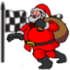 +santa+flag+checkered+jolly+christmas+ clipart