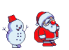 +santa+snowman+christmas+ clipart