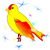 +bird+yellow+stars+sparkle+animal+ clipart