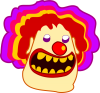 +cartoon+clown+head+evil+mad+mean+ clipart