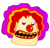 +evil+angry+mad+head+clown+ clipart