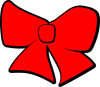 +hair+bow+red+ clipart