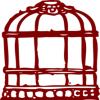 +red+bird+cage+ clipart