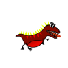 +red+dinosaur+dino+toungue+ clipart