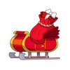 +sleigh+red+animation+sack+ clipart