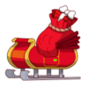 +sleigh+red+animation+sack+ clipart