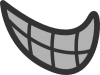 +smile+mouth+teeth+grey+ clipart