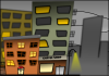 +street+scene+buildings+night+city+ clipart