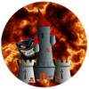 +castle+fire+monster+round+ clipart