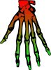 +rainbow+colorful+skeleton+open+hand+ clipart
