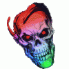 +skull+colorful+skeleton+animation+ clipart