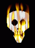 +skull+on+fire+evil+animation+scary+ clipart