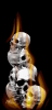 +skulls+on+fire+flame+animation+dark+ clipart