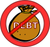+no+eliminate+debt+ clipart