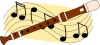 +recording+music+notes+flute+ clipart