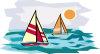 +sunset+sailing+sailboats+ clipart
