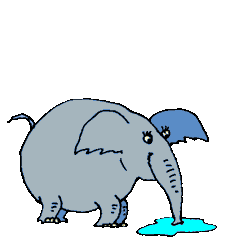 +animal+elephant+squirting+water++ clipart