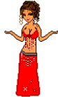+belly+dancing+belly+dancer+in+red++ clipart