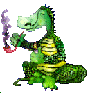 +monster+pipe+smoking+dragon++ clipart
