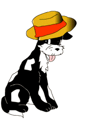 +dog+canine+dog+with+hat+s+ clipart
