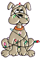 +dog+canine+dog+with+xmas+lights+s+ clipart