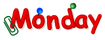 +word+text+monday+day+of+the+week++ clipart