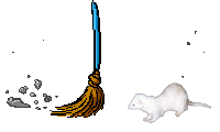 +animal+white+ferret+and+broom+s+ clipart