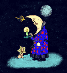+fantasy+moon+wizard+s+ clipart
