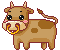 +farm+animal+brown+bull+with+ring+in+his+nose++ clipart