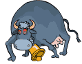 +farm+animal+cow+with+bell++ clipart