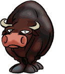 +farm+animal+dark+brown+bull+cow++ clipart