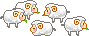 +farm+animal+flock+of+sheep++ clipart