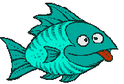 +fish+animal+green+fish+sticking+his+tongue+out+s+ clipart