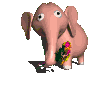 +flower+blossom+elephant+with+flowers++ clipart