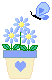 +flower+blossom+pot+of+blue+flowers++ clipart