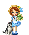 +people+person+doll+with+dog++ clipart