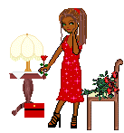 +people+person+doll+with+roses+and+table+lamp+s+ clipart
