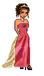 +people+person+girl+in+pink+evening+dress+s+ clipart