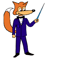 +animal+fox+conductor++ clipart