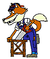 +animal+sawing+fox++ clipart