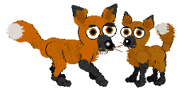 +animal+two+foxes++ clipart