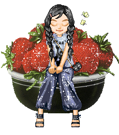 +food+bowl+of+glitter+strawberries++ clipart