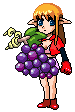 +food+girl+eating+grapes++ clipart