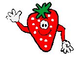 +food+strawberry+waving++ clipart