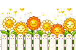 +gardening+flowers+and+picket+fence++ clipart